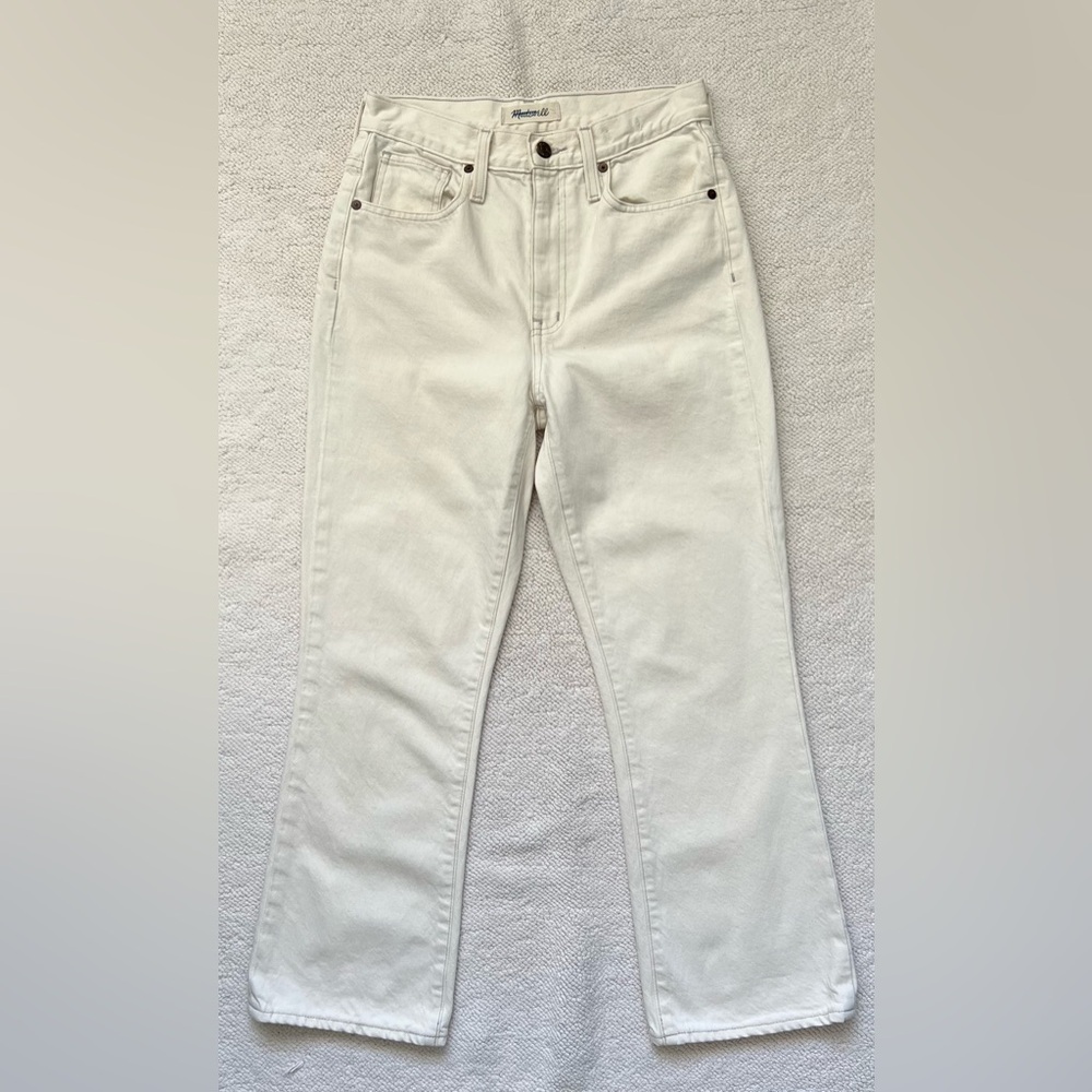 MADEWELL  Retro Crop Bootcut Jeans | Color: White (ecru) | Size: 24